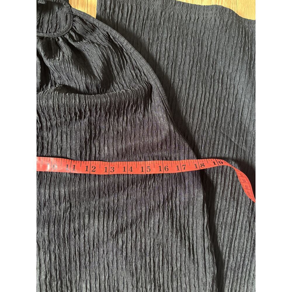 Black Halter Neck Crinkle Jumpsuit XXL - Picture 7 of 8